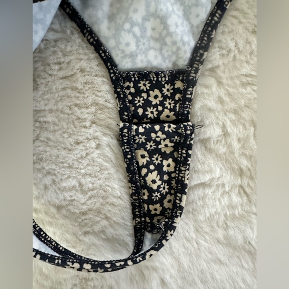 NWOT Free People Talk Back Thong Bodysuit - Black Combo - Picture 6 of 8